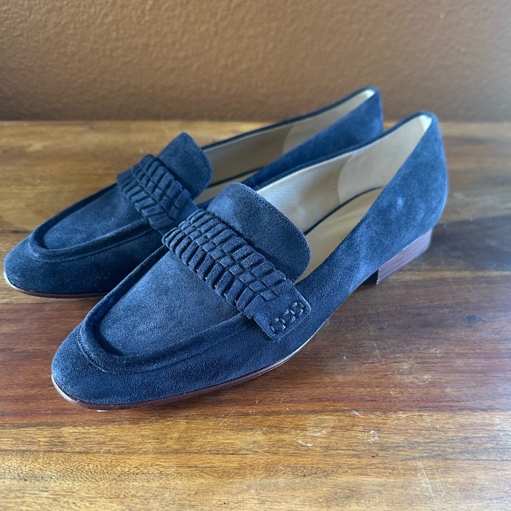 Veronica Beard “Arlie Suede Loafer” Eclipse Blue Size 7 EUC! - Picture 5 of 10